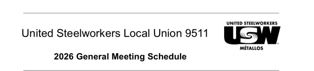 2026 General Membership Meeting Schedule