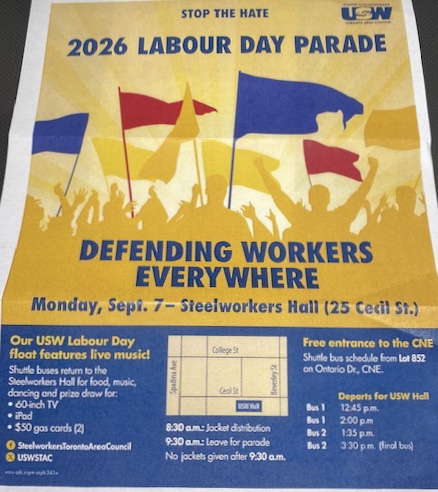 2026 Labour Day Parade Toronto
